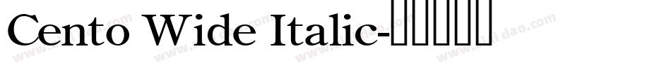 Cento Wide Italic字体转换